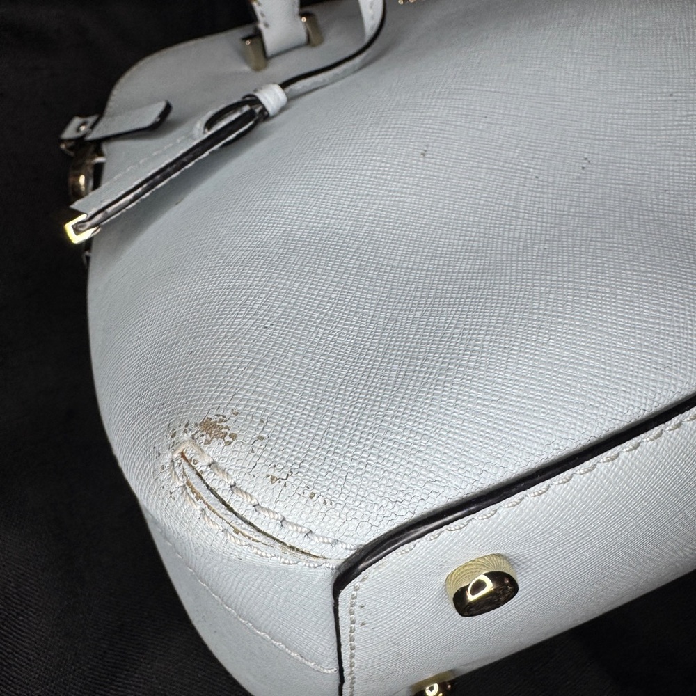 Kate Spade Light Blue Satchel w/ Crossbody Strap - Picture 9 of 12